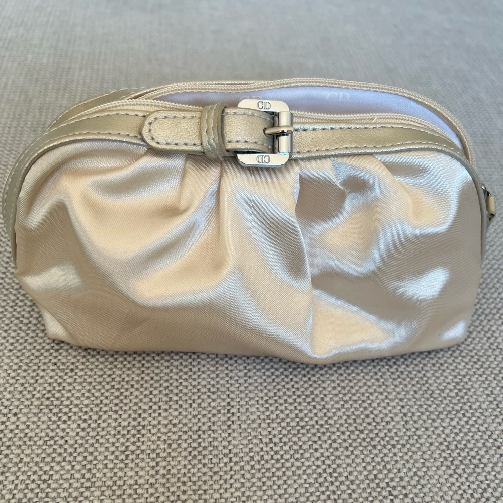 Champagne Dior make up pouch